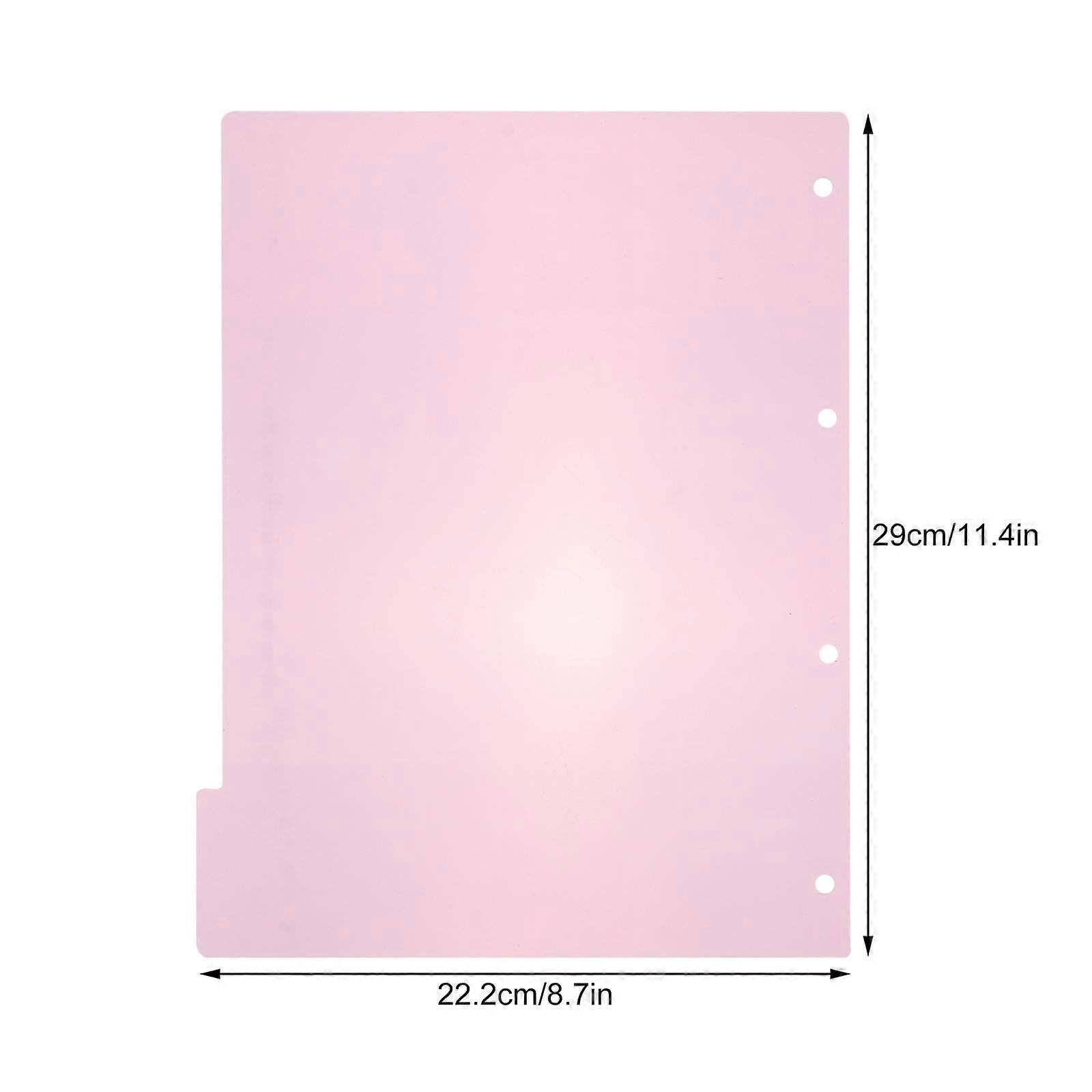 10pcs A4 Binder Dividers Labels Insertable Multicolor Paper Tab for Office