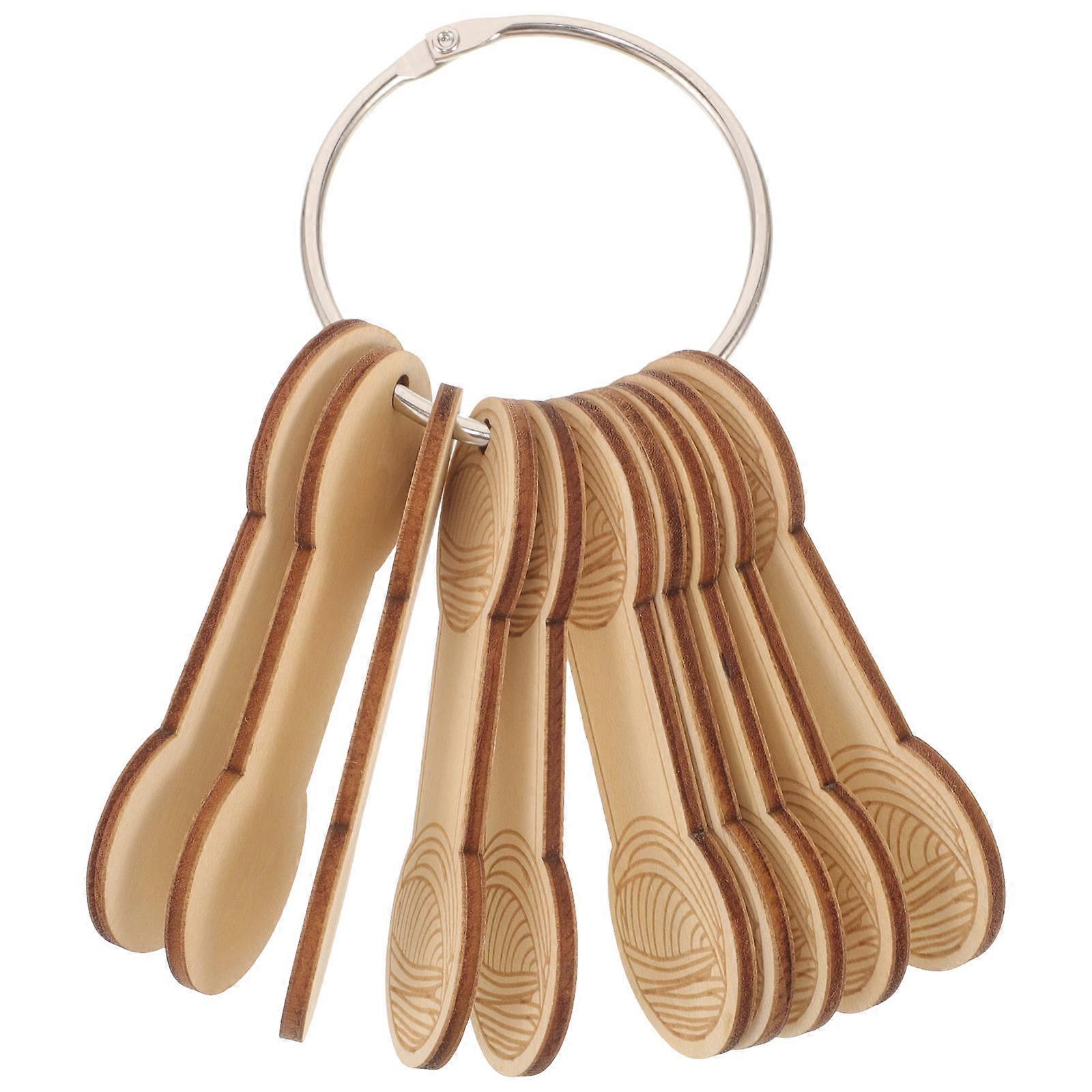 Yarn Bobbin Knitting Tool Wood for Thread Winding 3Sets Khaki