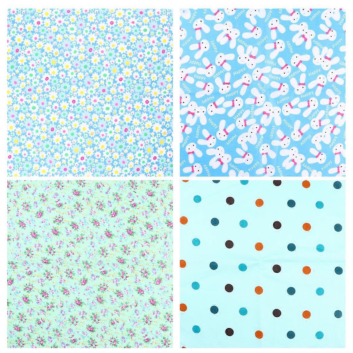Handmade Cotton Cloth DIY Patchwork Cloth Set 1Set for Creative Sewing