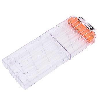 Carregador de dardos de espuma com recarga rápida para lançadores NERF Elite. Construção durável e resistente a impactos.