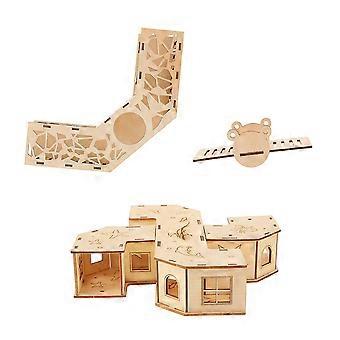 Naturlig hamsterleke i tre for hamstertrening, 1 sett