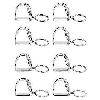 8 st enkel elegant design västerländsk stigbygel nyckelring nyckelring hängare verktyg för män kvinnor väskdekoration ridning JH4