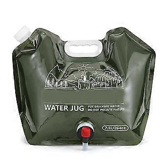 7.5L Portable Camping Water Bag Folding Leakproof Water Container with Faucet for Outdoor