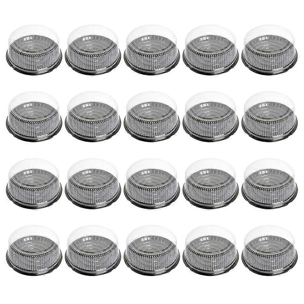 Black Cake Boxes Plastic Containers for Cake Storage 20Pcs Portable