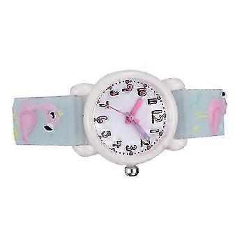 Montre enfant 3D étanche avec motif flamant rose (1 pièce)