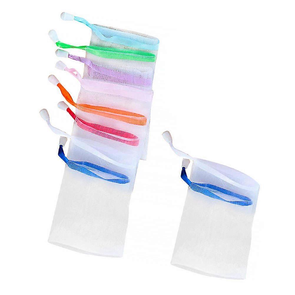 Bubble Mesh Soap Foaming Net for Cleansing Use 10Pcs Assorted Colors