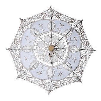 Lace Bridal Umbrella for Wedding Use 1 Piece Stylish Western Cream-Coloured Parasol