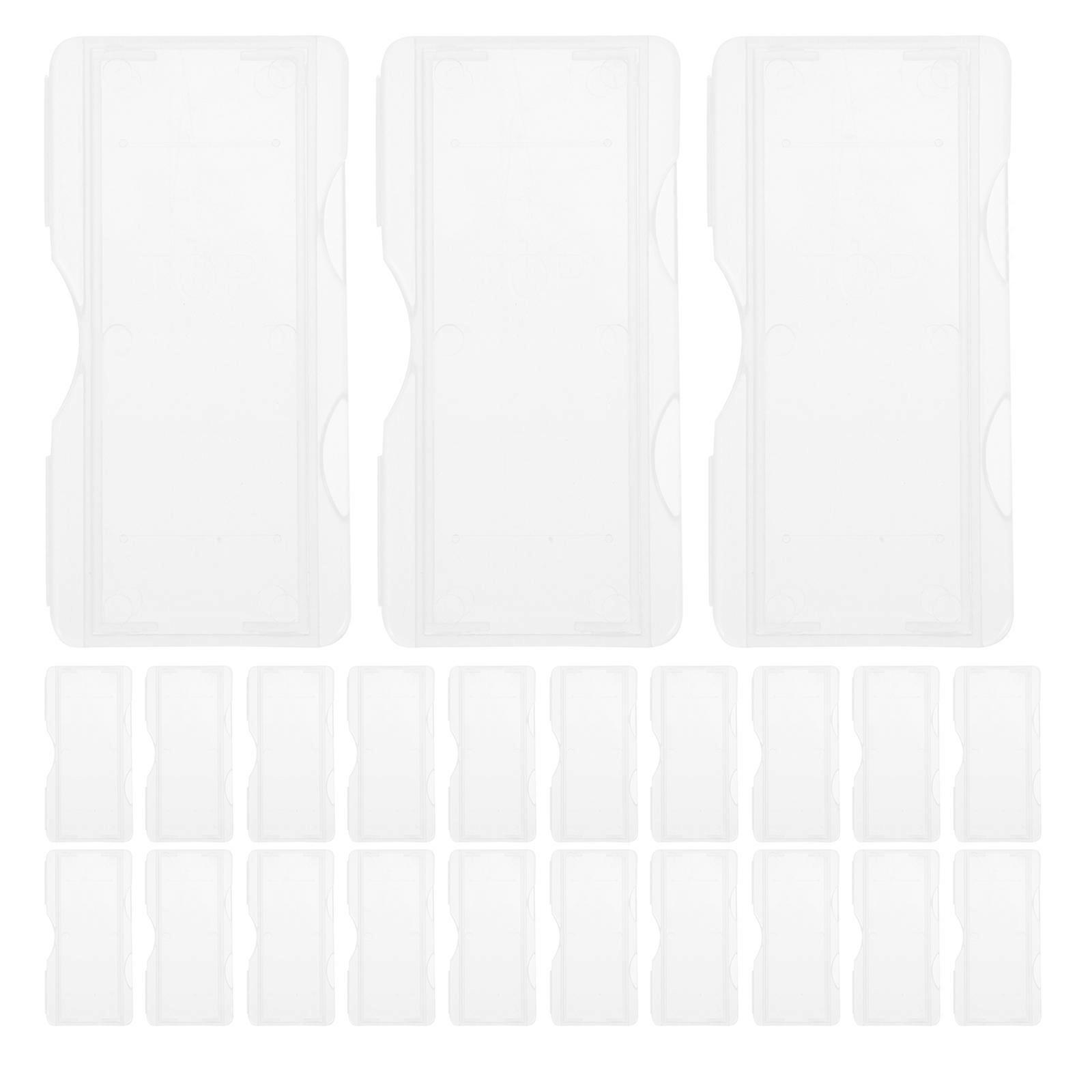 100pcs Plastic Slide Storage Boxes Individual Microscope Slide Holder Slide Boxes for Labs