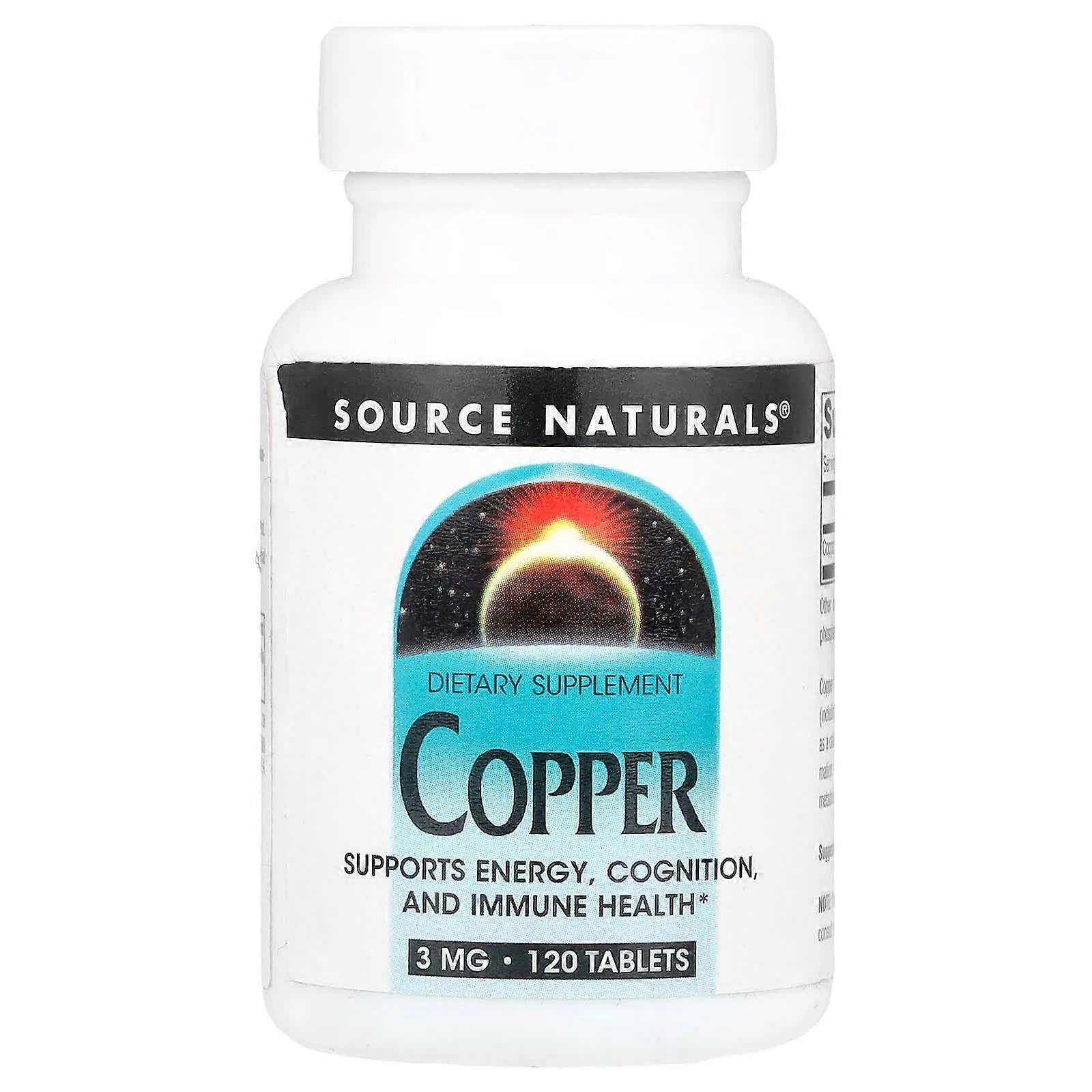 Source Naturals, Copper, 3 mg, 120 Tablets, 3-Pack