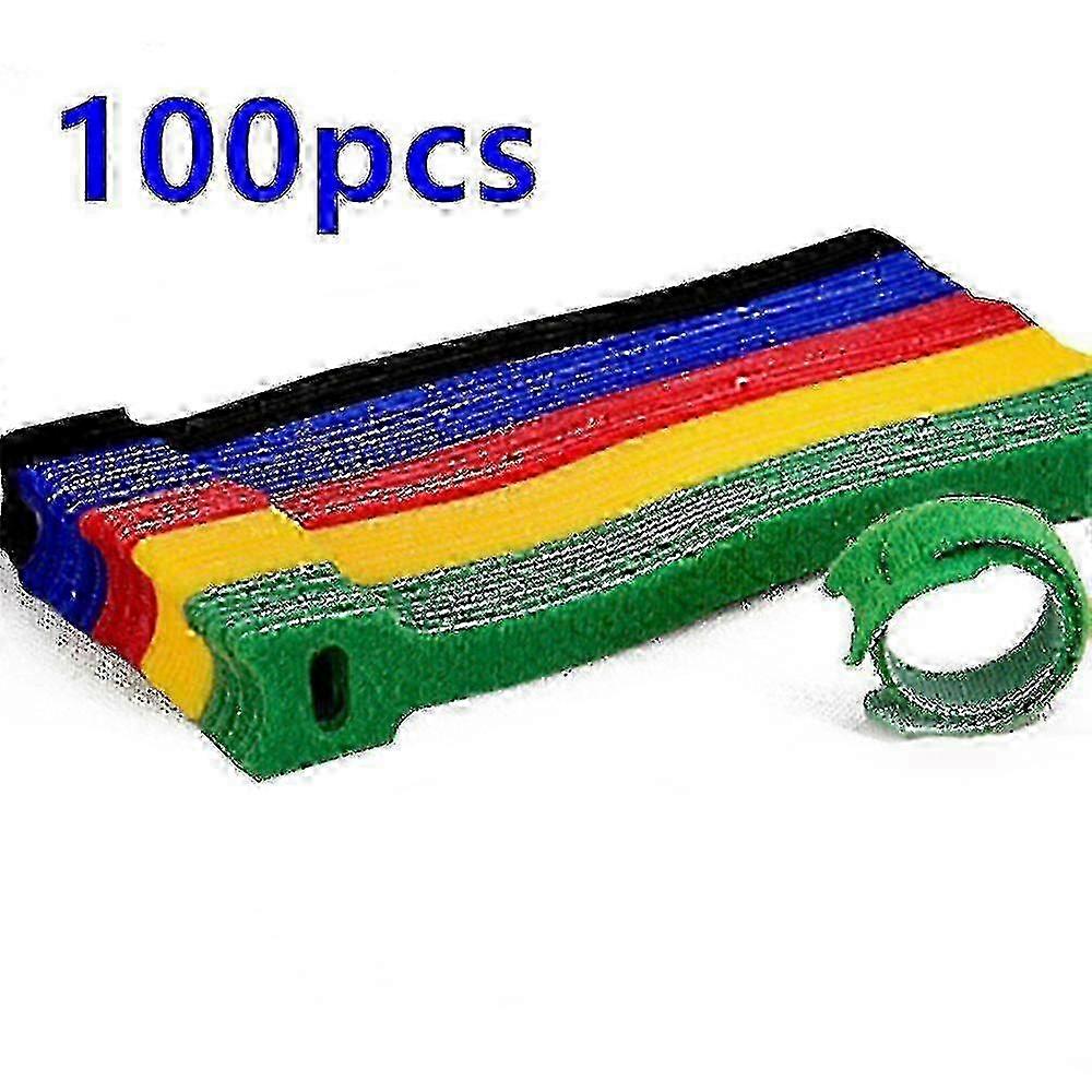 f 50pcs 100pcs Releasable Cable Ties Coloured Plastics Reusable Cable Ties Nylon Loop Wrap Zip Bundle T