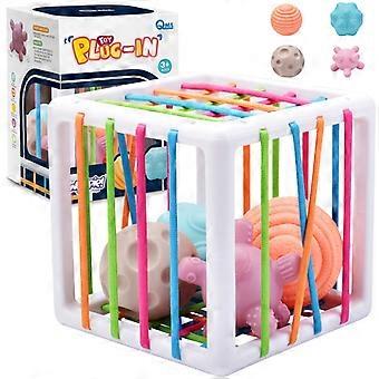 WOOPIE BABY Flexibel Sensorisk Kubsorterare för Barn Crazy Shapes 5 st