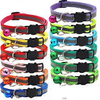 Reflective Cat Collar Kitten Pet Adjustable Bell Safety Quick Release Breakaway