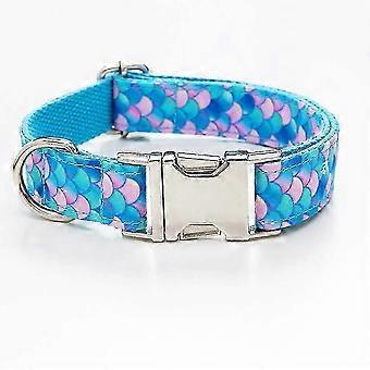 Adjustable Reflective Dog Collar with Safety Buckle - Ideal for Safe Night Walks & Enhanced Visibility