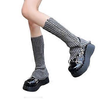 Damskie śliczne dzianinowe ocieplacze na nogi dla dziewcząt z lat 80. Harajuku Punk zakolanówki pończochy Preppy luźne skarpetki ubrania w stylu gotyckim