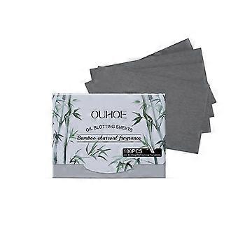 OUHOE Clean and Refreshing Bamboo Charcoal Oil Absorbing Paper Surface Part Oil Absorbing Paper Refreshing Oil Control Reduce Oil Gloss Comfortable Da