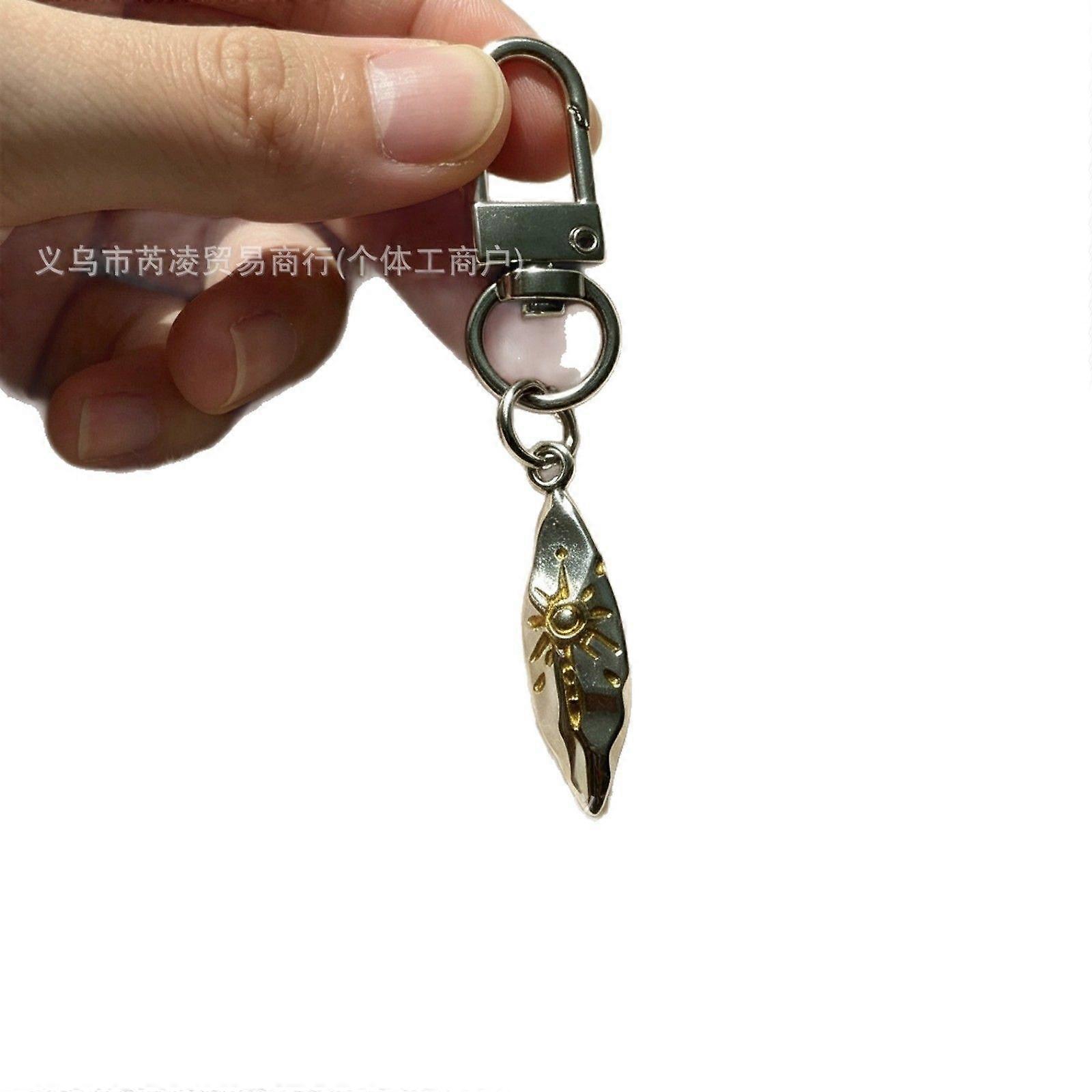 retro wishing stone keychain