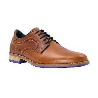 Dune London Mens Piped Leather Gibson Shoes