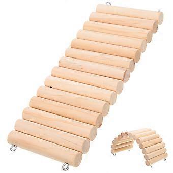 Wooden Hamster Ladder Toy for Climbing with 5Pcs Multi-Function Plaything