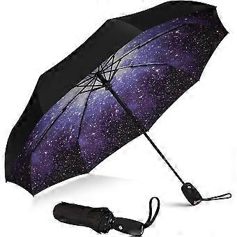 Umbrella Windproof Travel Umbrella - Compact, Light, Automatic, Strong And Portable - Wind Resistant, Small Folding Backpack Umbrella For Rain - Men A