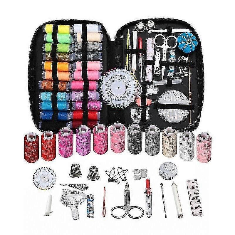 126pcs/set Sewing Kit Scissors Needle Thread For Home Stitching Hand Sewing Tool
