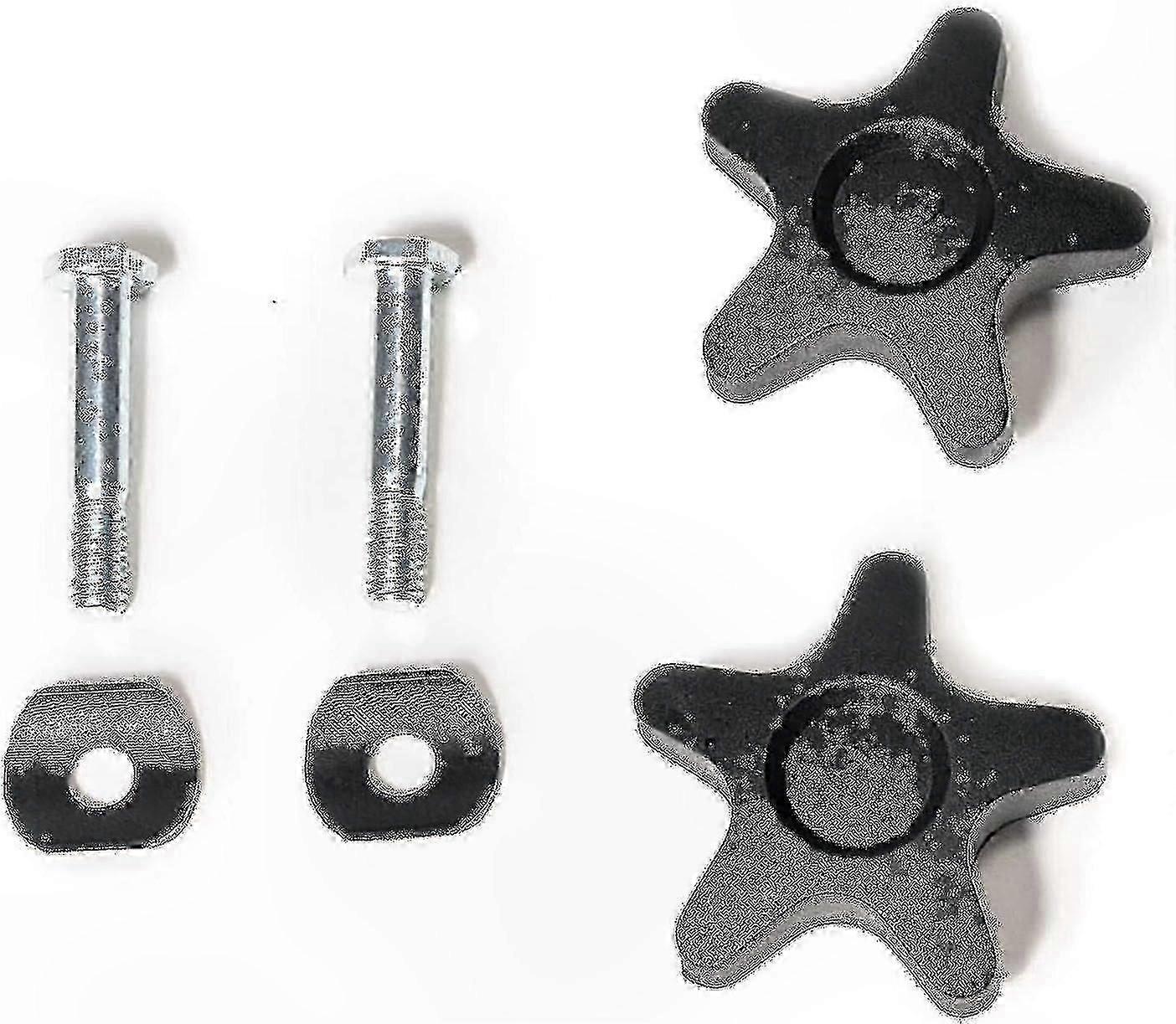 Adjustable Rollator Armrest Hardware Kit with Plastic Knobs and Screws