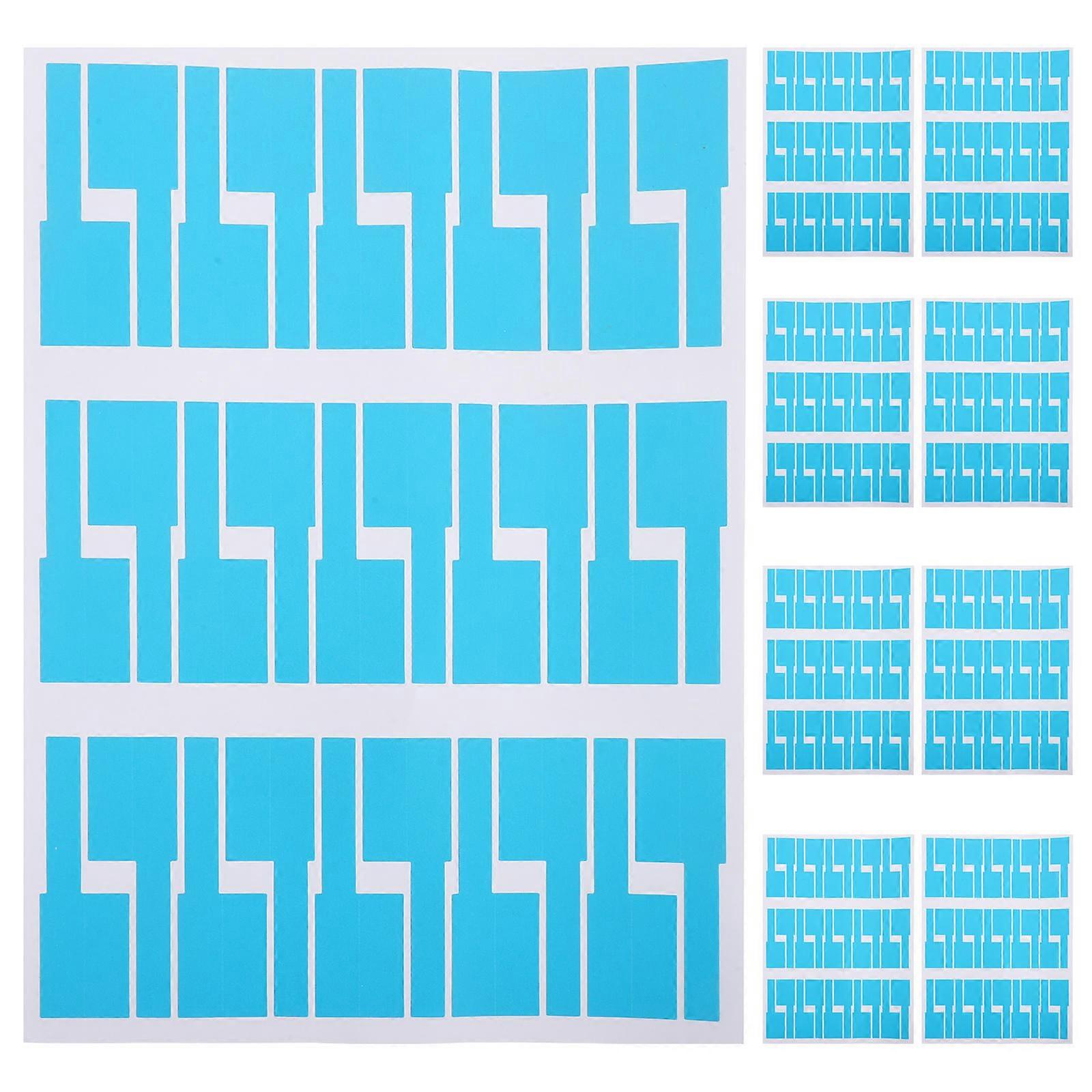 10Pcs Durable A4 Self-adhesive Sticker Creative Identification Tags (Blue)