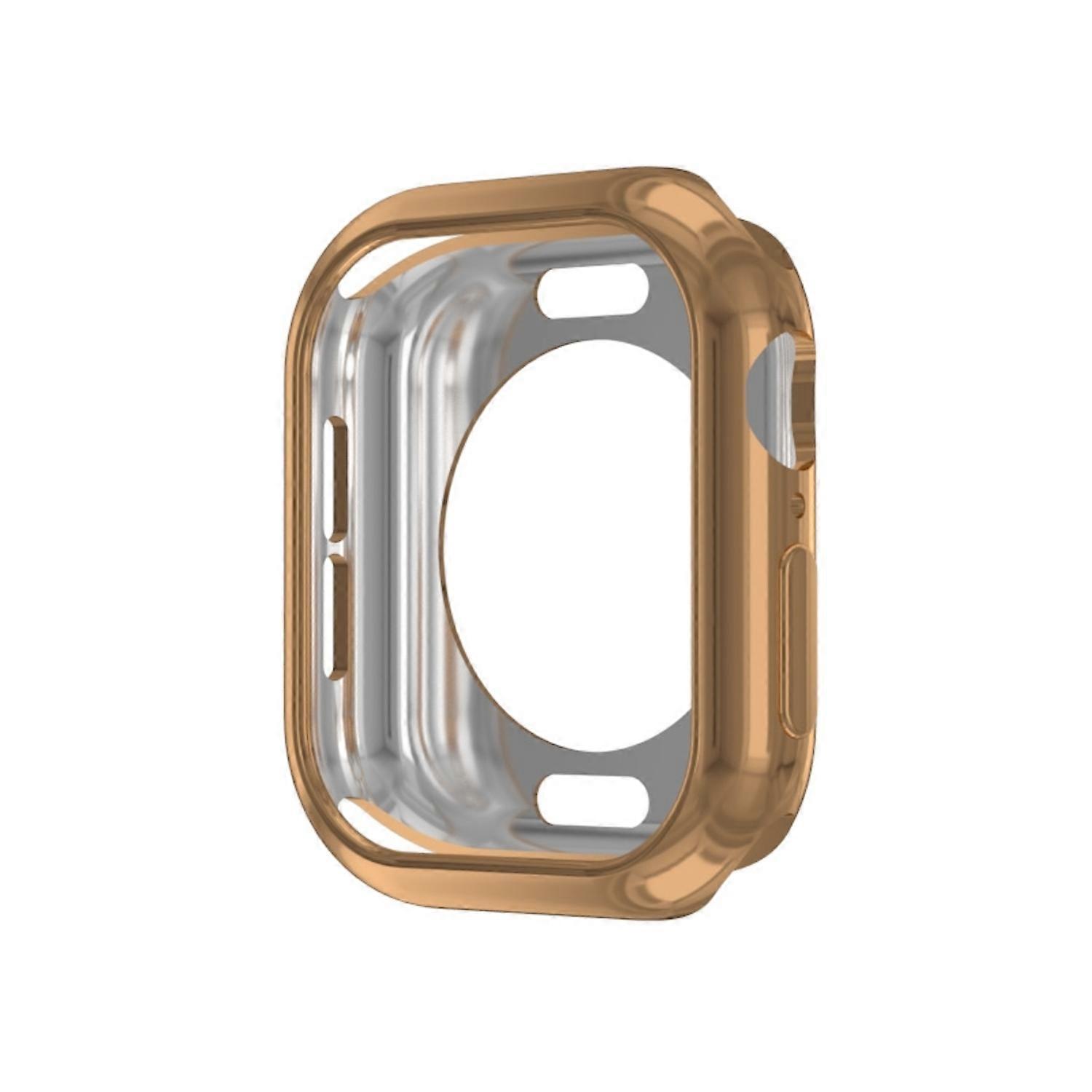 For Apple Watch Series 11 / 10 42mm TPU Protective Case Cover with Round Hole Design, Rose Gold