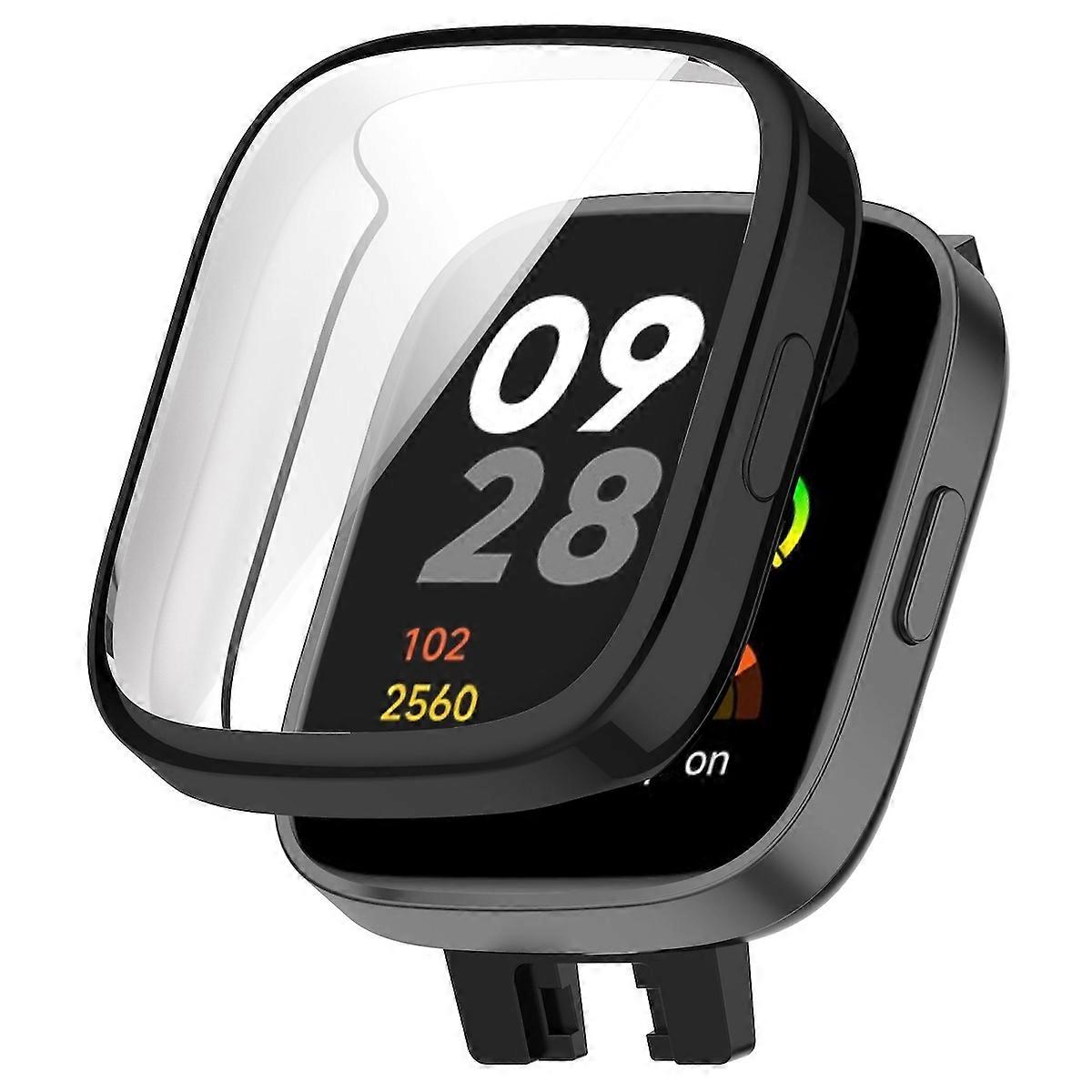 Full Coverage Electroplating Watch Case Black Xiaomi Redmi Watch3