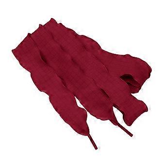 Fabric Ruffle Footwear Laces 140cm/55.12in Flat Decorative Ribbon Ribbons for Canvas Footwear Styling Pair Set Daily  Wine Red