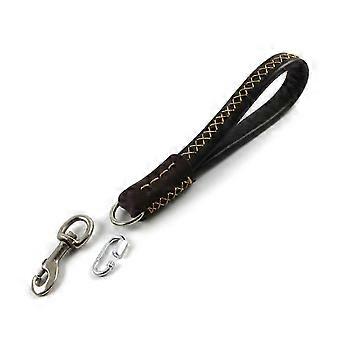 Durable Leather Dog Lead Heavy Duty Short Traffic Leash for Training