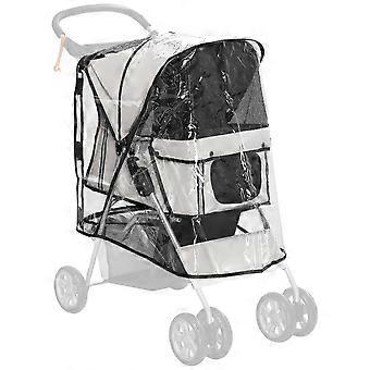 Pawhut Waterproof Dog Stroller Rain Cover with Rear Entry Access - Universal Fit for Pet Prams & Carriers (Excludes Handcarts)