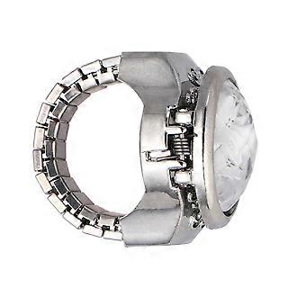 Quartz Oval Finger Watch Ring for Time Watching White Special Fashion Ring