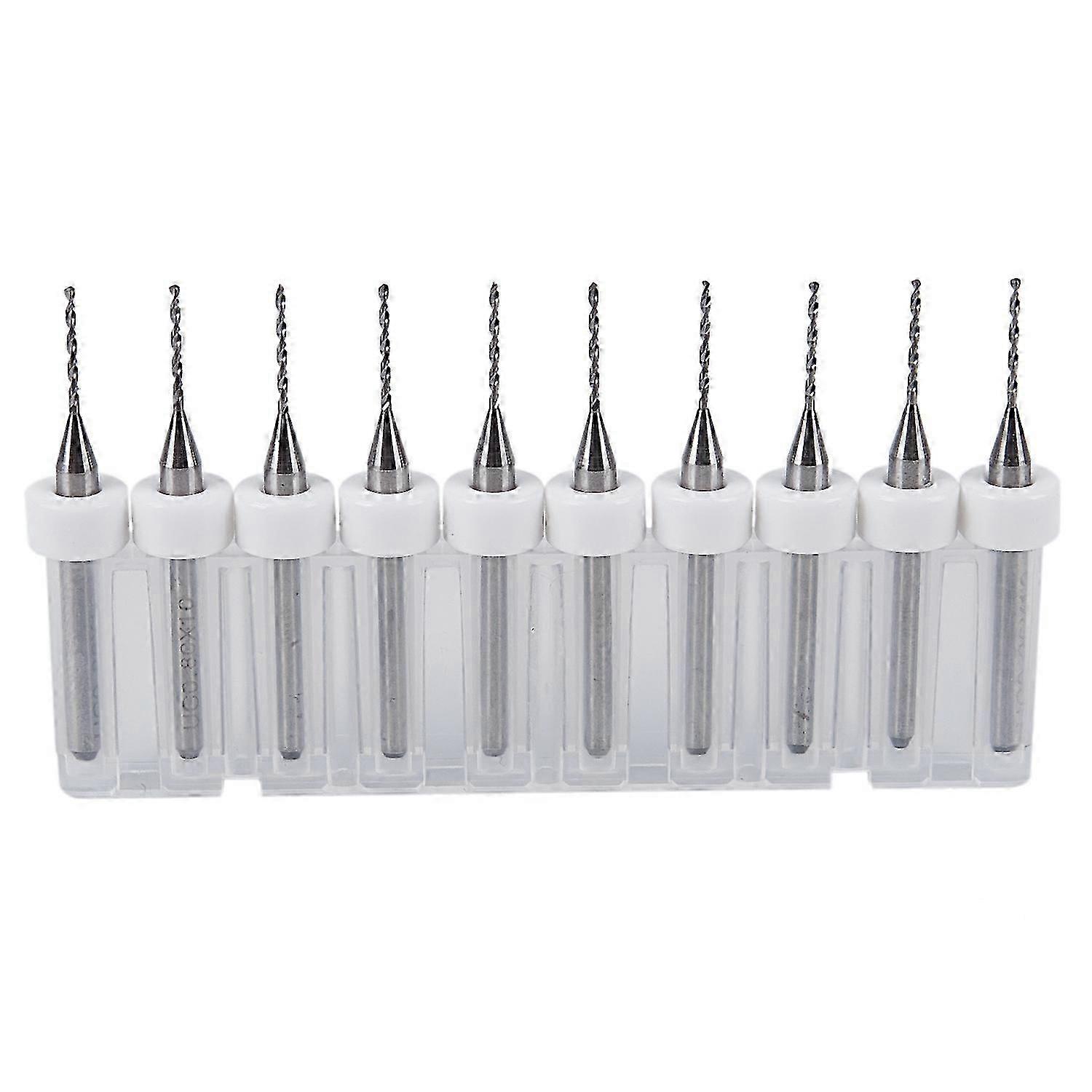 10pcs/Set 0.8mm PCB Print Circuit Board Carbide Mini Drill Bits Tool