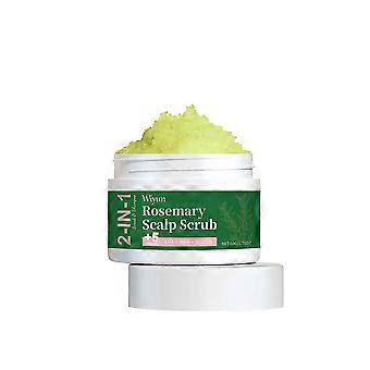 Rosmarin-Kopfhautpeeling mit Pfefferminze & Meersalz, Anti-Schuppen-Detox-Shampoo zur Tiefenreinigung und Peeling-Behandlung der Kopfhaut