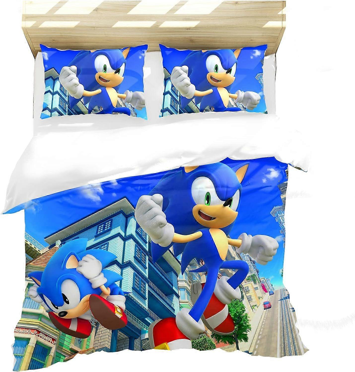 Children's bedding set - Pattern: Sonic cartoon - Microfiber - Superior quality -