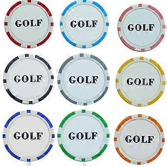 Golf Green Markers 6 Pack, 40mm Round Ball Marker Set in Color Mix with ABS Shell for Course Carry, Putting Work and Pocket Backup Multicolor