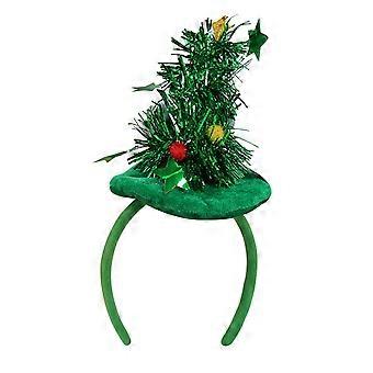 Christmas Reindeer Antler Headband with Mini Tree for Holiday Parties and Festive Costumes