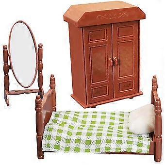 Mini House Decorations 3Pcs Desktop Miniature Doll Furniture Decors Set