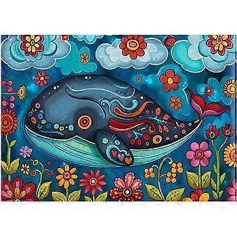 Floral Fantasy of Whale Jigsaw Puzzle AZQ132