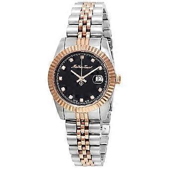 Mathey-Tissot Mathy III Two Tone Edelstahl Schwarzes Zifferblatt Quarz D810RN Damenuhr