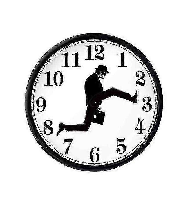 Inspired Silly Walk Wall Clock Creative Silent Mute Clock Wall Art