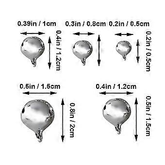 Pet Bells Slotted Ringent Bells for Dog Puppy Collar Decoration 100Pcs Silver
