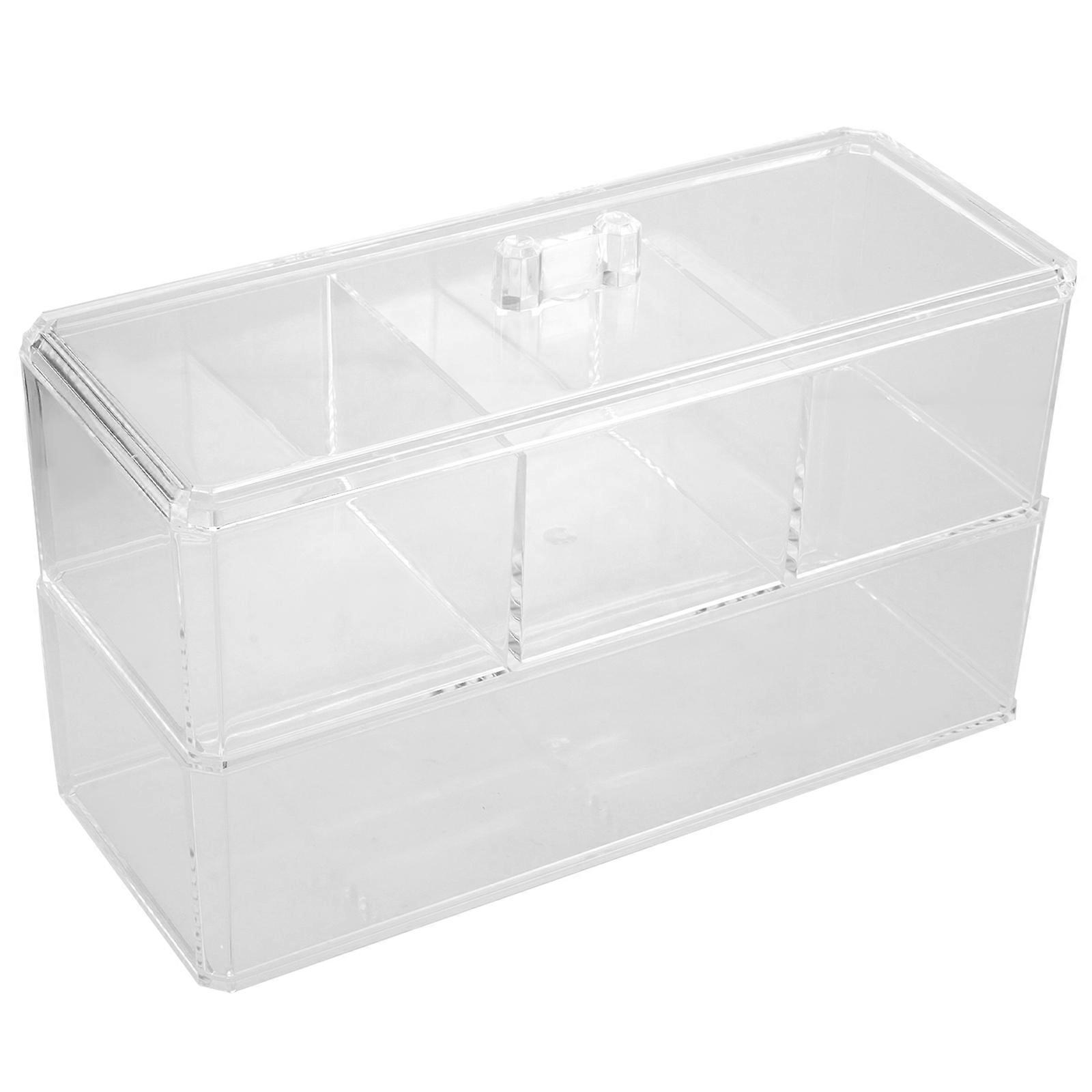 Úložný box na make-up, prachotesný, biely
