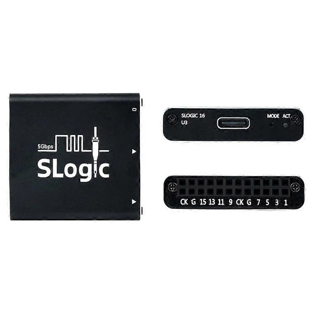 SLogic16U3 Super-Speed Logic Analyzer 16CH 800M Adjustable Threshold for WIN Linux Samplerate 5Gbps USB3