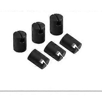 G Shaped Trampoline Shell Rod Cap with Screw 1 Set 6pcs Black for Top Ring System