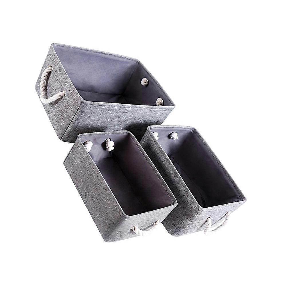Storage Baskets Use 1Set Set for Sundries Containers Grey