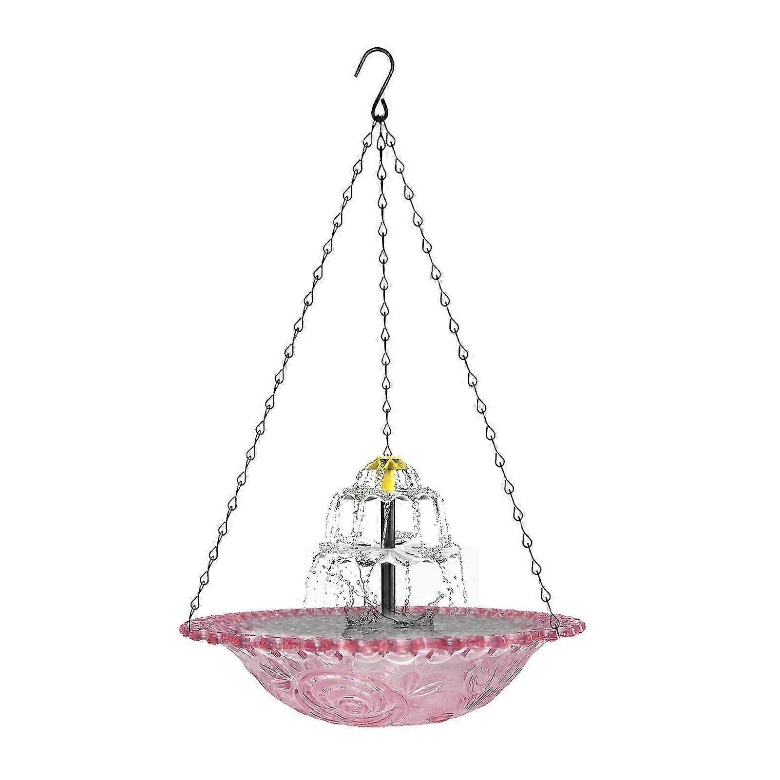 Hanging Solar Cascade Bird Bath