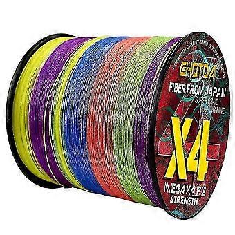 Linha de pesca trançada de 4 fios, 1000 m, multifilamento X4, para carpa, fio PE, 10-80 lb, 0,11-0,50 mm