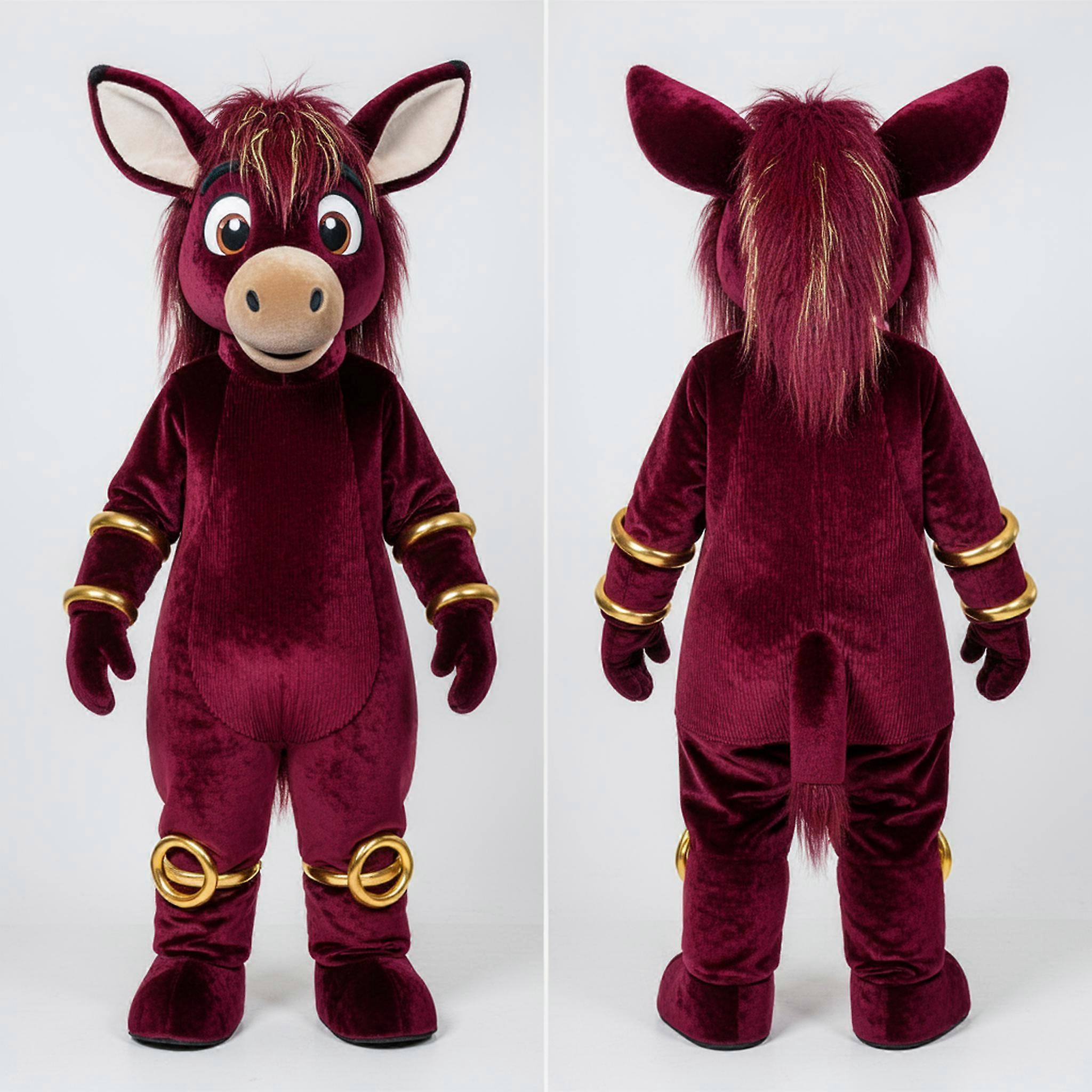 MASTICOT Maroon Velvety Okapi Mascot