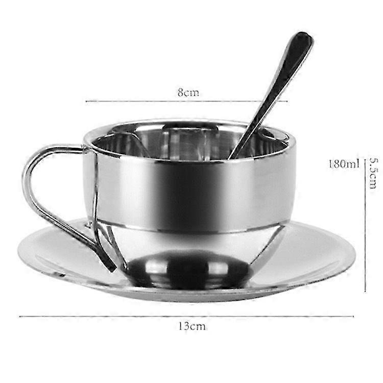 180ml Double-Wall Stainless Steel Tea Cup